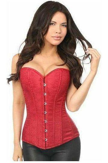 Lavish Wine Brocade Corset - Daisy Corsets