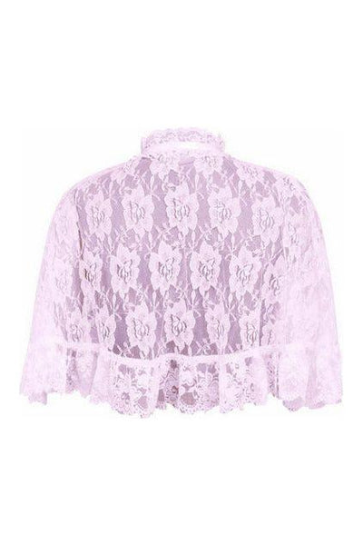 Lt Pink Lace Cape - Daisy Corsets