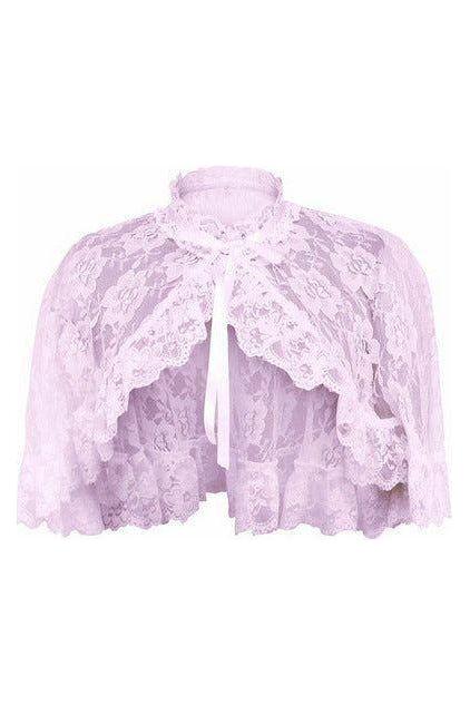 Lt Pink Lace Cape - Daisy Corsets