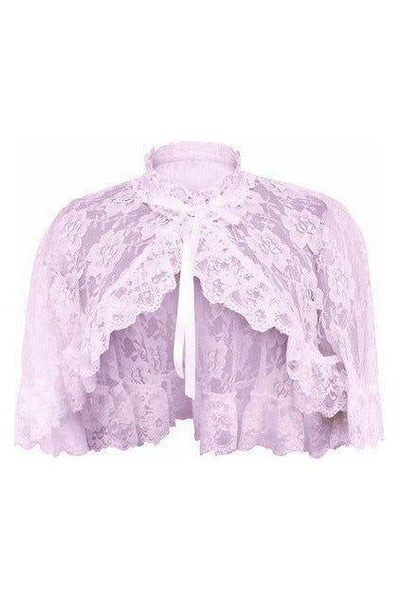 Lt Pink Lace Cape - Daisy Corsets