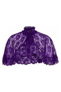 Purple Lace Cape - Daisy Corsets