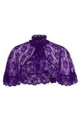 Purple Lace Cape - Daisy Corsets