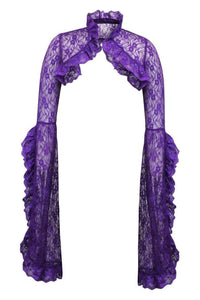 Purple Lace Shrug Bolero Jacket - Daisy Corsets