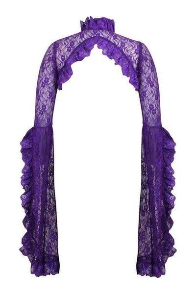 Purple Lace Shrug Bolero Jacket - Daisy Corsets