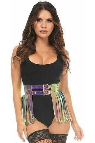 Rainbow Gold Holo Fringe Skirt - Daisy Corsets
