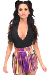 Rainbow Gold Holo Fringe Skirt - Daisy Corsets