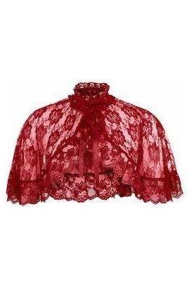 Red Lace Cape - Daisy Corsets