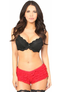 Red Lace Ruffle Panty - Daisy Corsets