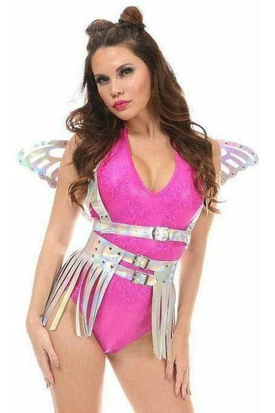 Silver Hologram Fringe Mini Skirt - Daisy Corsets