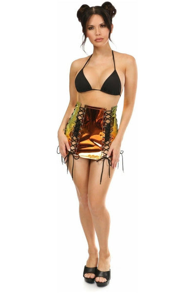 Sunset Holo Lace - Up Skirt - Daisy Corsets