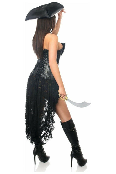 Top Drawer 4 PC Black Pirate Captain Costume - Daisy Corsets