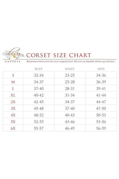 Top Drawer 4 PC Black/Red Premium Pirate Corset Costume - Daisy Corsets
