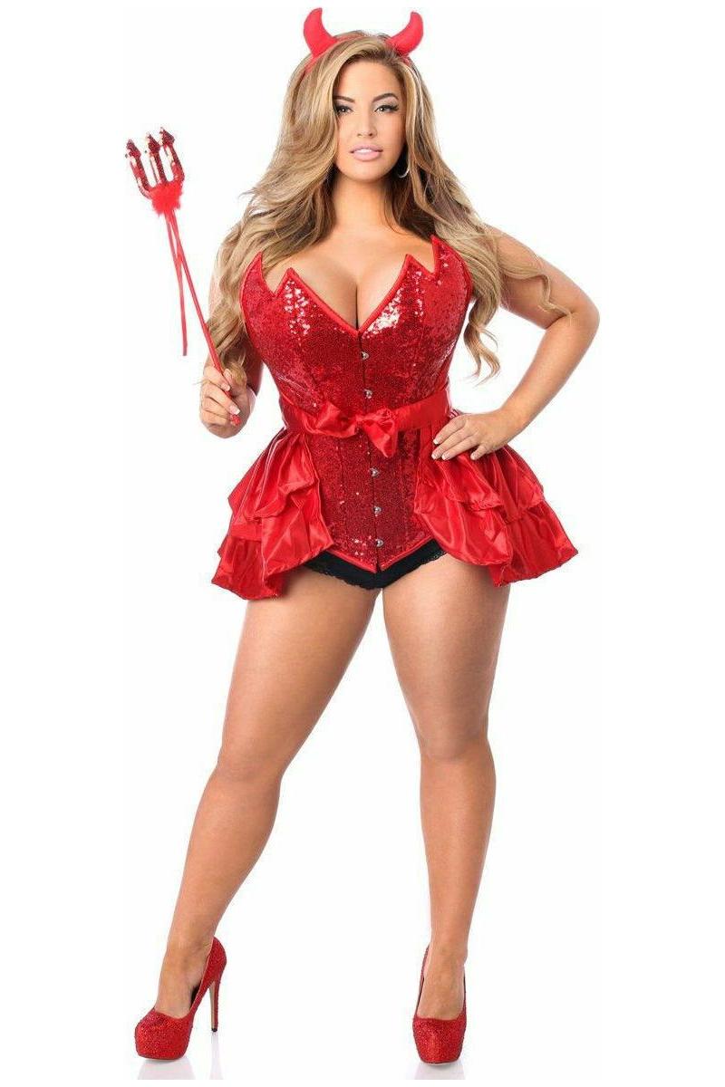Top Drawer 4 PC Daring Devil Corset Costume - Daisy Corsets
