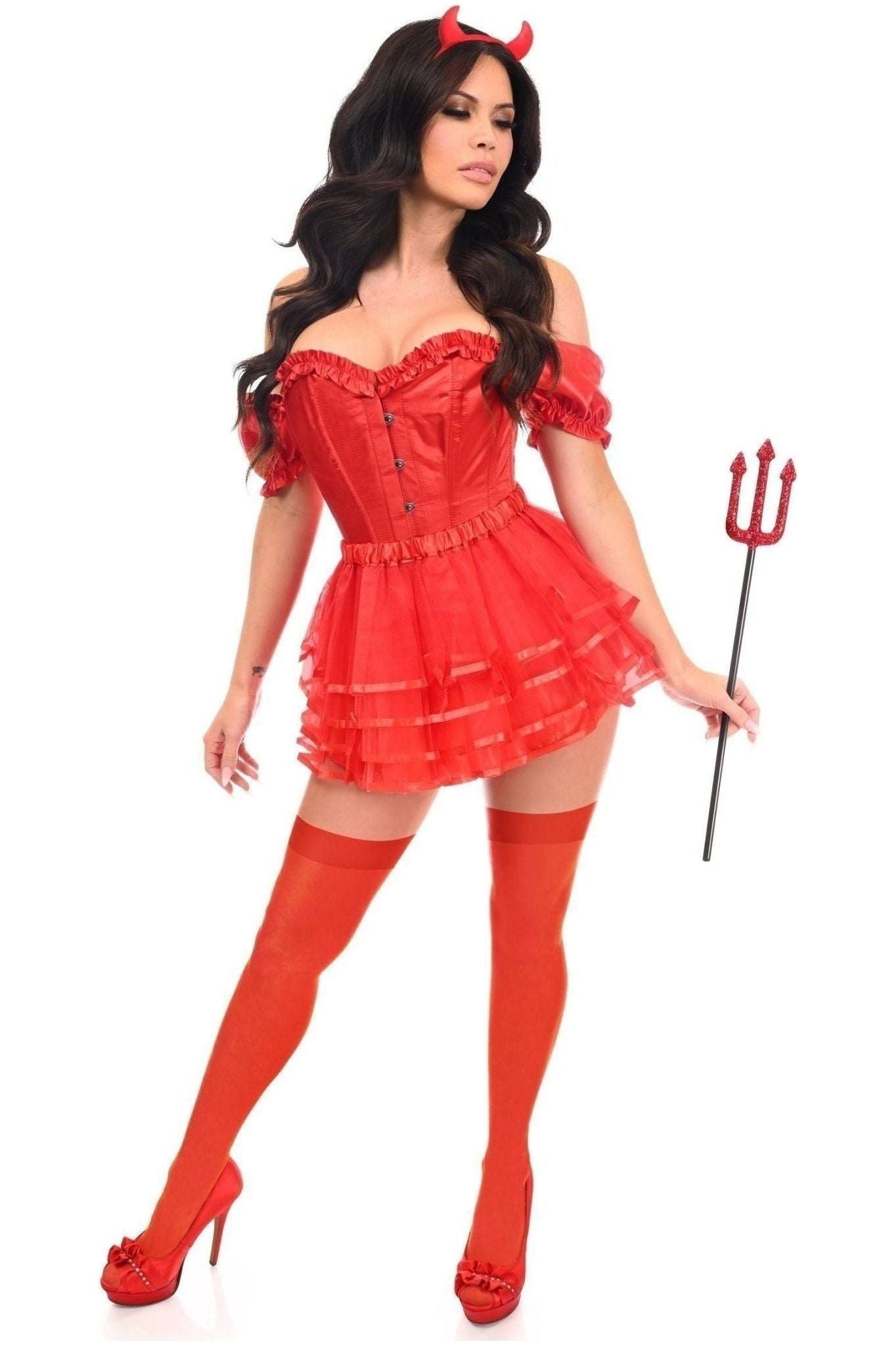 Top Drawer 4 PC Devil Corset & Tutu Costume - Daisy Corsets