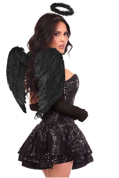 Top Drawer 4 PC Sequin Dark Angel Corset Dress Costume - Daisy Corsets