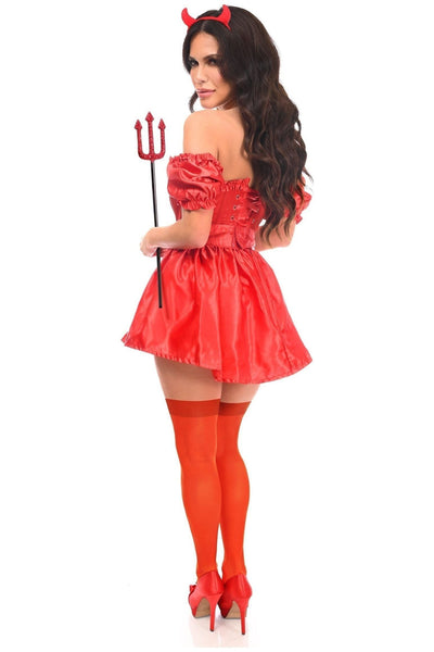 Top Drawer 4 PC Sexy Devil Corset Costume - Daisy Corsets