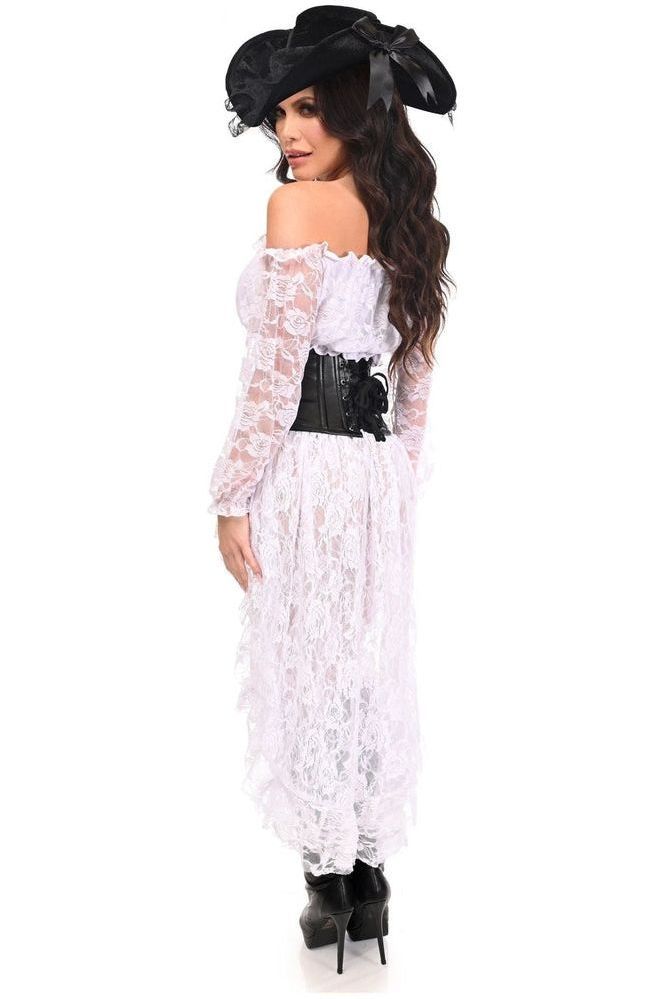 Lavish 4 PC White Bunny Bustier Corset Costume