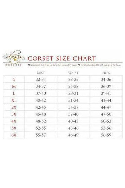 Top Drawer Black Brocade Steel Boned Corset - Daisy Corsets