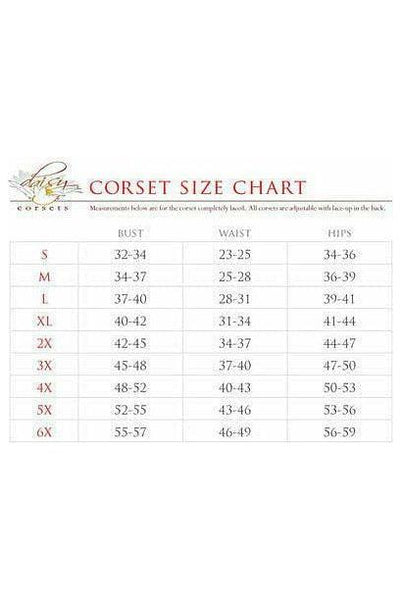 Top Drawer Black Faux Leather Steel Boned Collared Bustier Top - Daisy Corsets