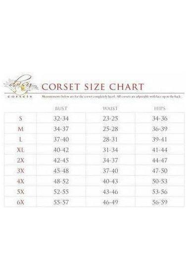 Top Drawer Black Satin Steel Boned Corset w/Straps - Daisy Corsets