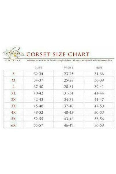 Top Drawer Black Satin Steel Boned Uniforming Corset w/Straps - Daisy Corsets