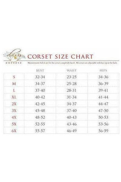Top Drawer Brown Brocade & Faux Leather Steel Boned Under Bust Corset - Daisy Corsets