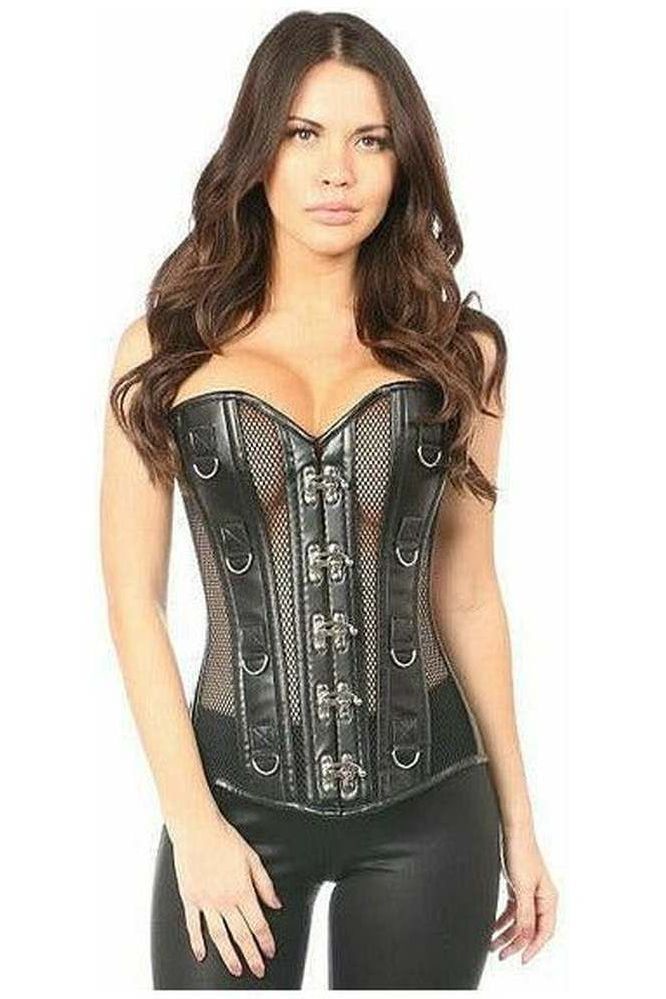 Top Drawer Faux Leather Steel Boned Ren Faire Corset