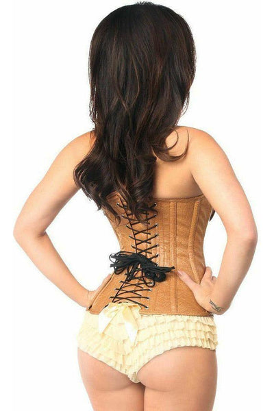 Top Drawer Faux Leather Steel Boned Ren Faire Corset - Daisy Corsets