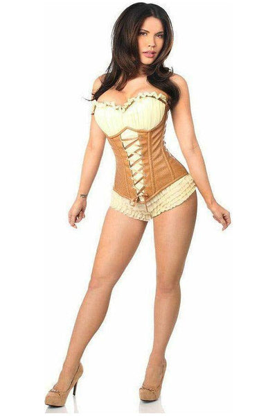 Top Drawer Faux Leather Steel Boned Ren Faire Corset - Daisy Corsets