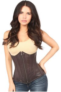 Top Drawer Faux Leather Underbust Corset - Daisy Corsets