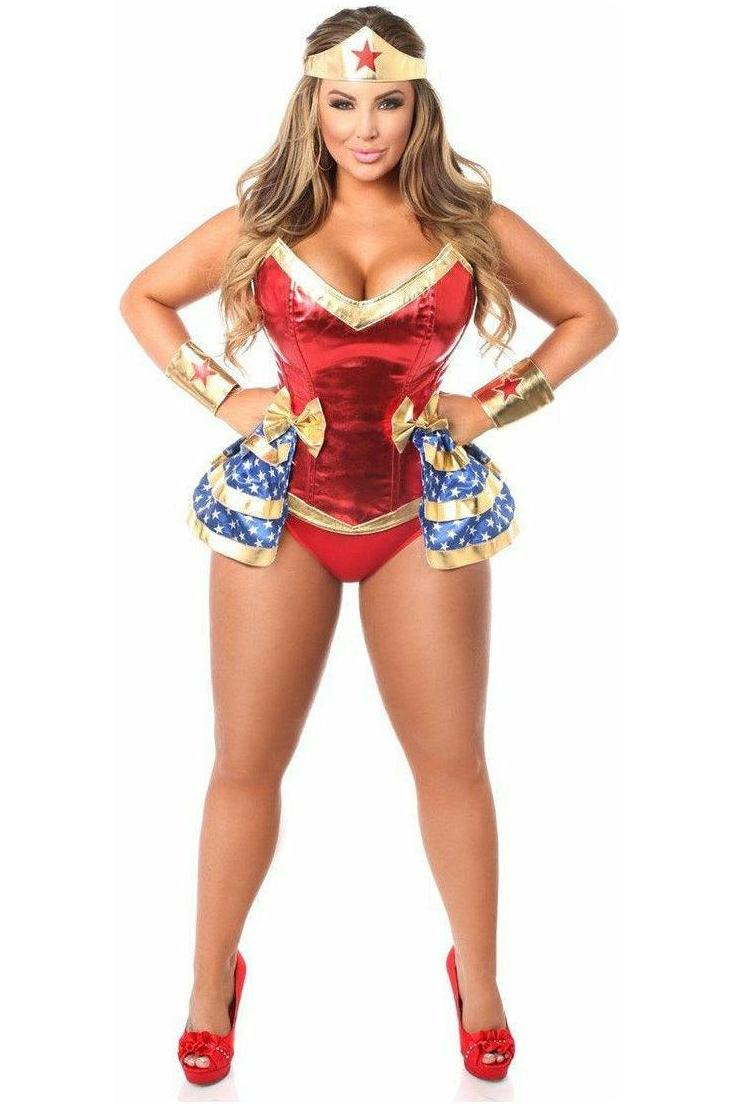 Top Drawer Premium 4 PC Superhero Corset Costume - Daisy Corsets