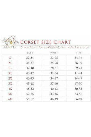 Top Drawer Red Metallic PVC & Fishnet Steel Boned Under Bust Corset - Daisy Corsets