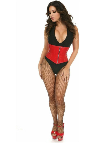 Top Drawer Red Patent Steel Boned Mini Cincher - Daisy Corsets