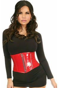 Top Drawer Red Patent Steel Boned Mini Cincher - Daisy Corsets