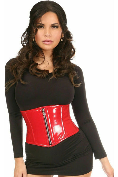 Top Drawer Red Patent Steel Boned Mini Cincher - Daisy Corsets