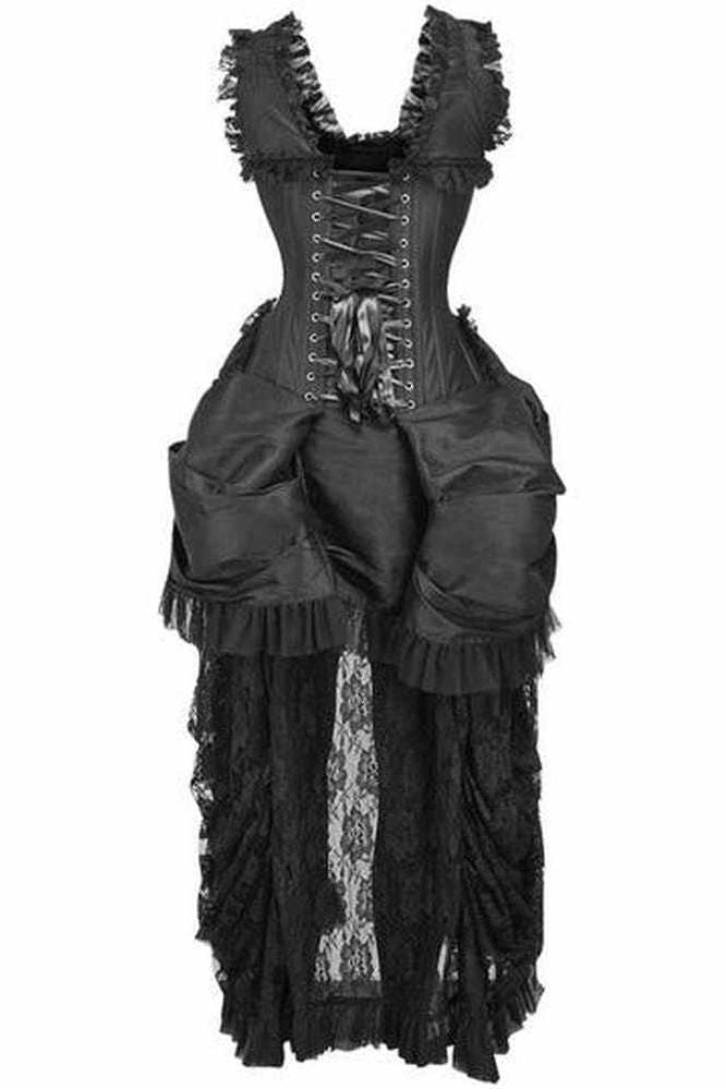 Corset Bustier Femme Brodé – Style Gothique, Pirate, Pour Soirée, Halloween Ou Déguisement