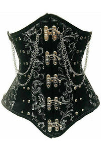 Top Drawer Steel Boned Underbust Corset w/Chains and Clasps - Daisy Corsets