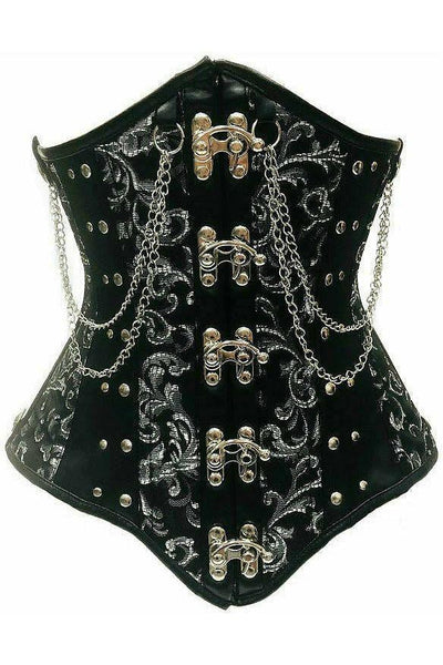 Top Drawer Steel Boned Underbust Corset w/Chains and Clasps - Daisy Corsets