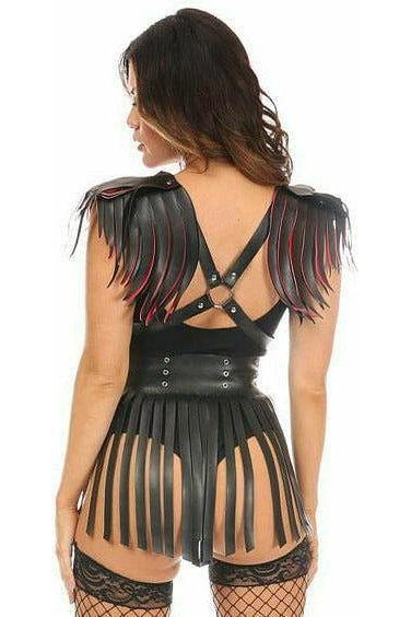 Vegan Leather Body Harness w/Fringe - Daisy Corsets