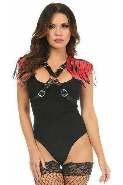 Vegan Leather Body Harness w/Fringe - Daisy Corsets